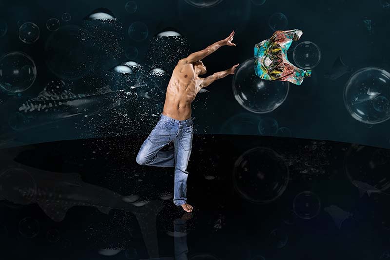 360 Grad Bilder eines Tänzers